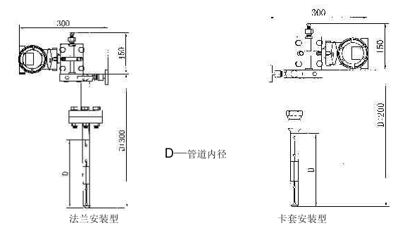 一體化智能阿牛巴流量計外形圖